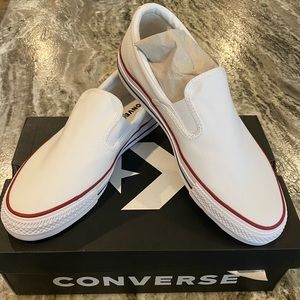 BNIB White Slip On Converse Unisex Sz 10.5 Men’s